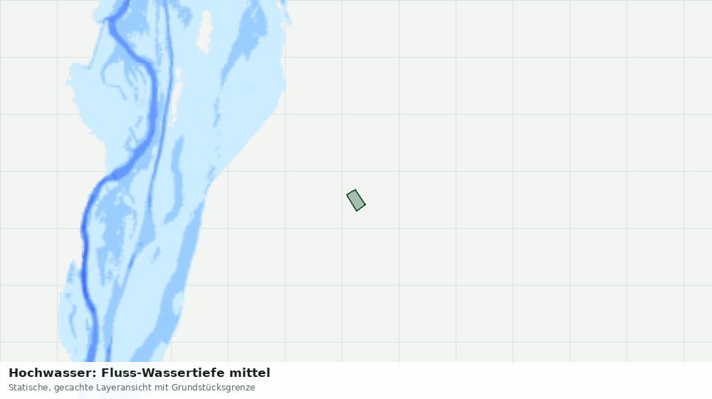 Statische Kartenansicht: Hochwasser: Fluss-Wassertiefe mittel