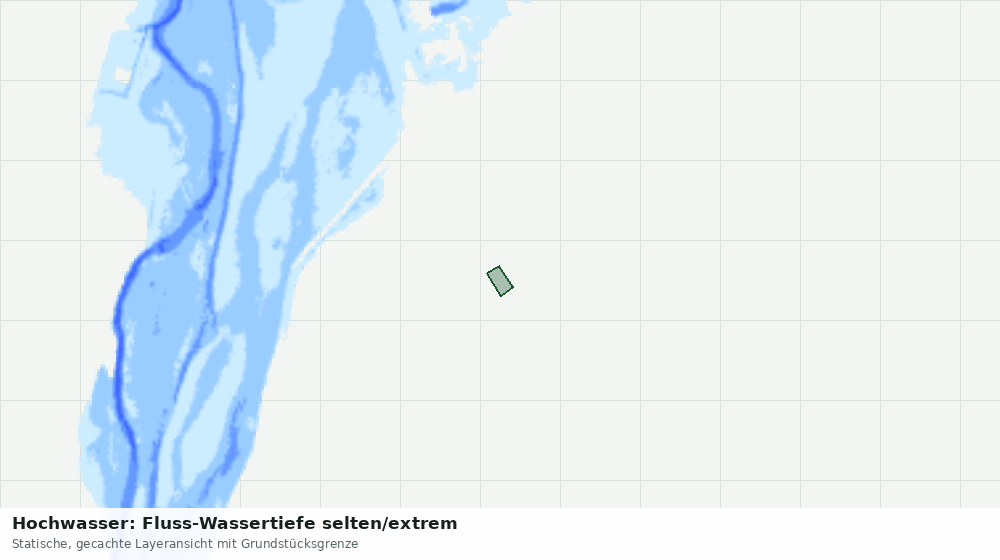 Statische Kartenansicht: Hochwasser: Fluss-Wassertiefe selten/extrem