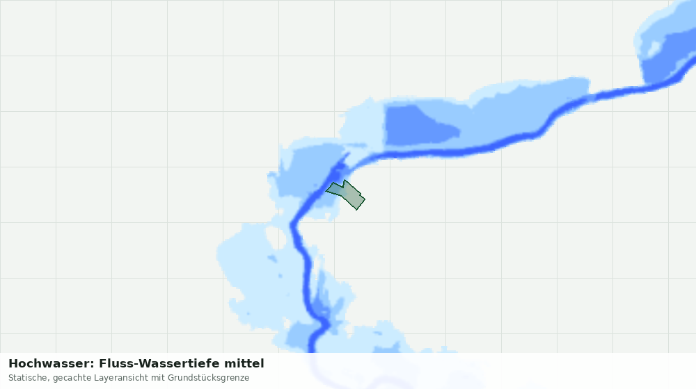 Statische Kartenansicht: Hochwasser: Fluss-Wassertiefe mittel