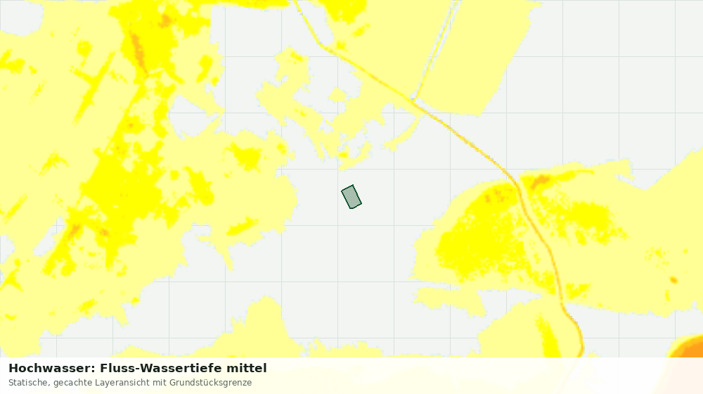 Statische Kartenansicht: Hochwasser: Fluss-Wassertiefe mittel