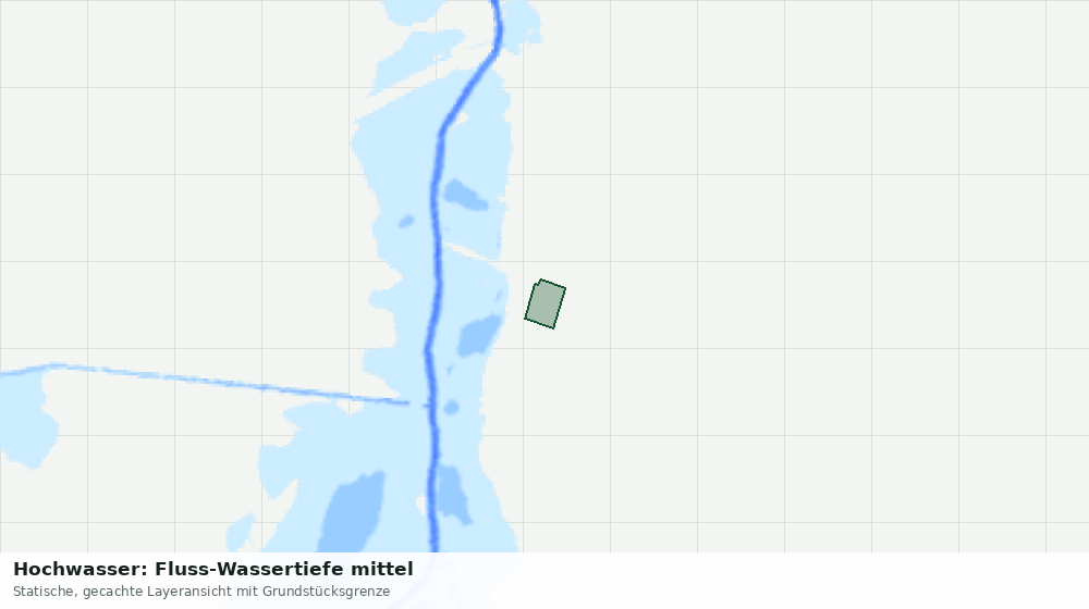 Statische Kartenansicht: Hochwasser: Fluss-Wassertiefe mittel