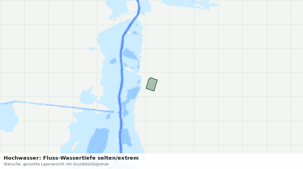 Statische Kartenansicht: Hochwasser: Fluss-Wassertiefe selten/extrem