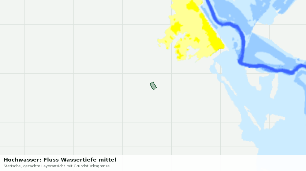 Statische Kartenansicht: Hochwasser: Fluss-Wassertiefe mittel