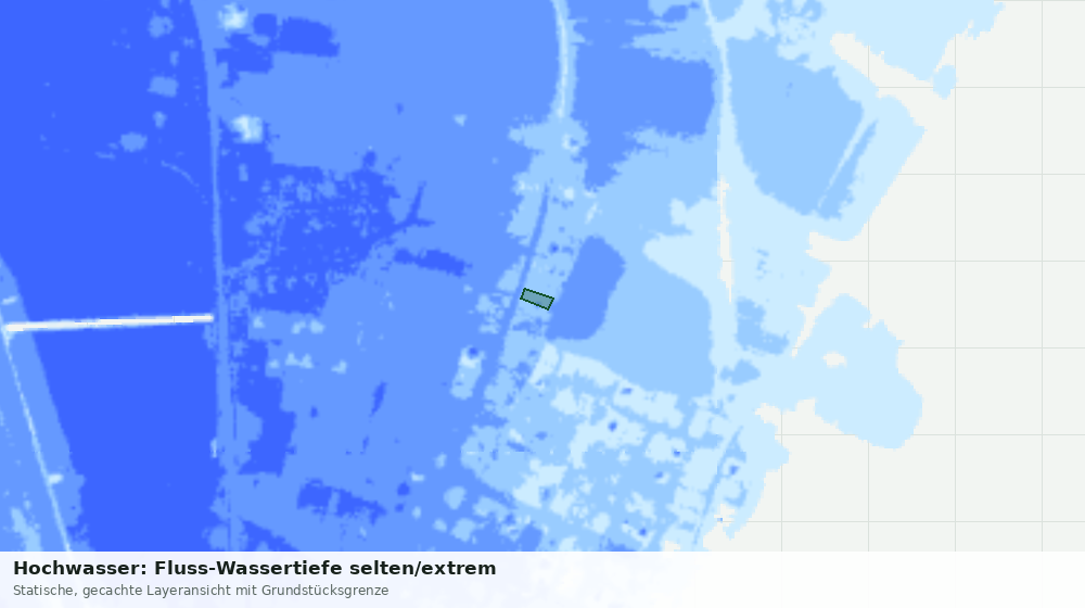 Statische Kartenansicht: Hochwasser: Fluss-Wassertiefe selten/extrem