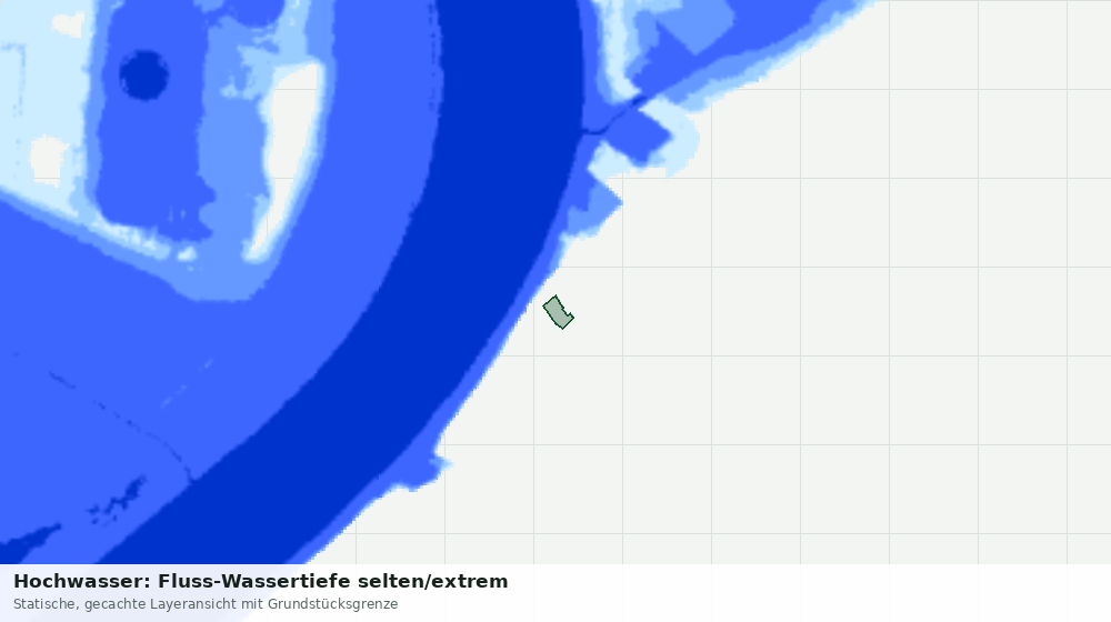 Statische Kartenansicht: Hochwasser: Fluss-Wassertiefe selten/extrem