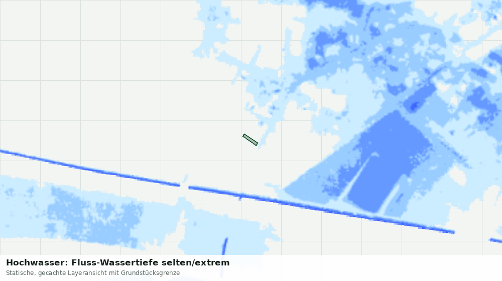 Statische Kartenansicht: Hochwasser: Fluss-Wassertiefe selten/extrem