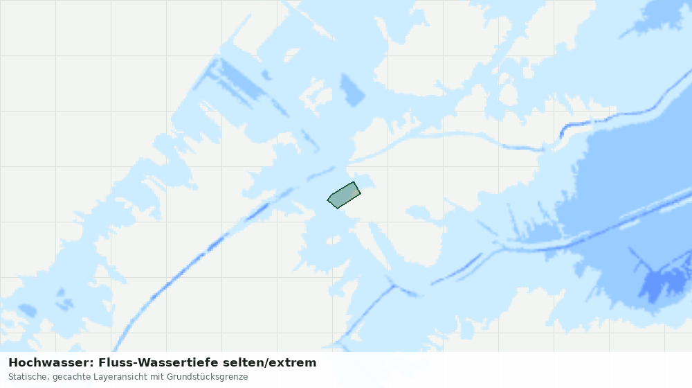 Statische Kartenansicht: Hochwasser: Fluss-Wassertiefe selten/extrem
