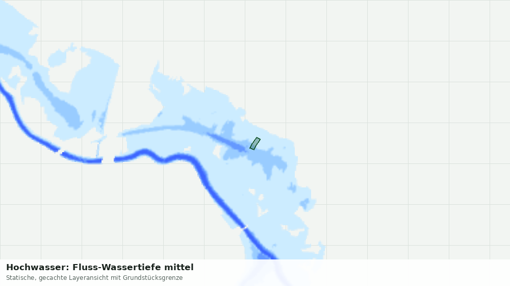Statische Kartenansicht: Hochwasser: Fluss-Wassertiefe mittel