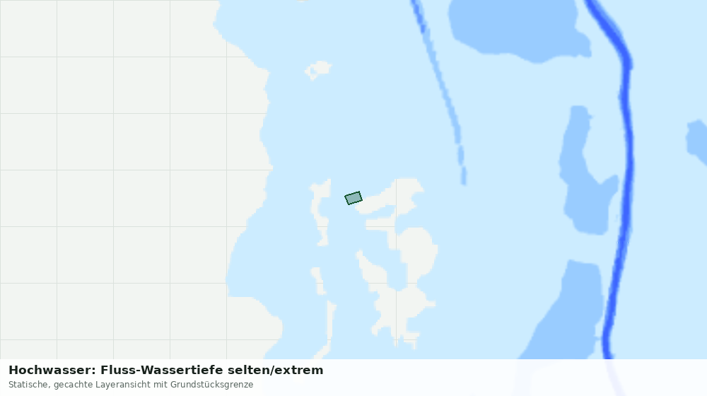 Statische Kartenansicht: Hochwasser: Fluss-Wassertiefe selten/extrem