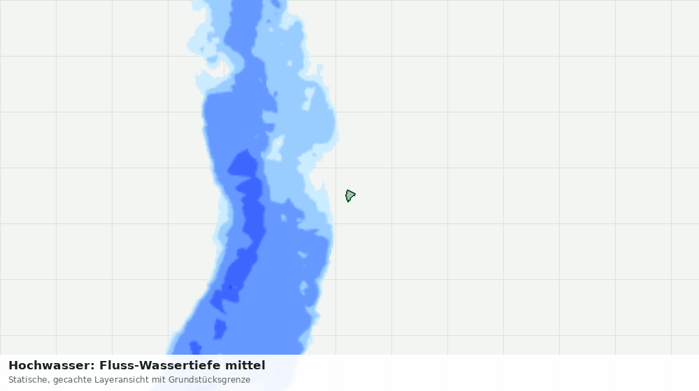 Statische Kartenansicht: Hochwasser: Fluss-Wassertiefe mittel