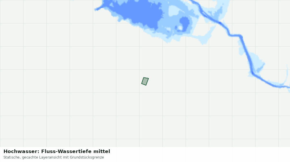 Statische Kartenansicht: Hochwasser: Fluss-Wassertiefe mittel