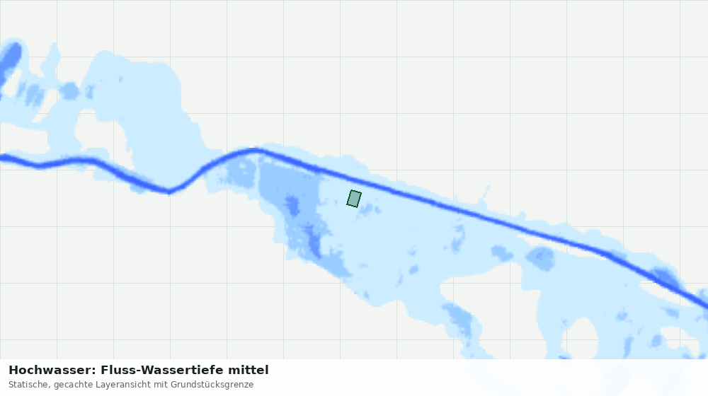 Statische Kartenansicht: Hochwasser: Fluss-Wassertiefe mittel