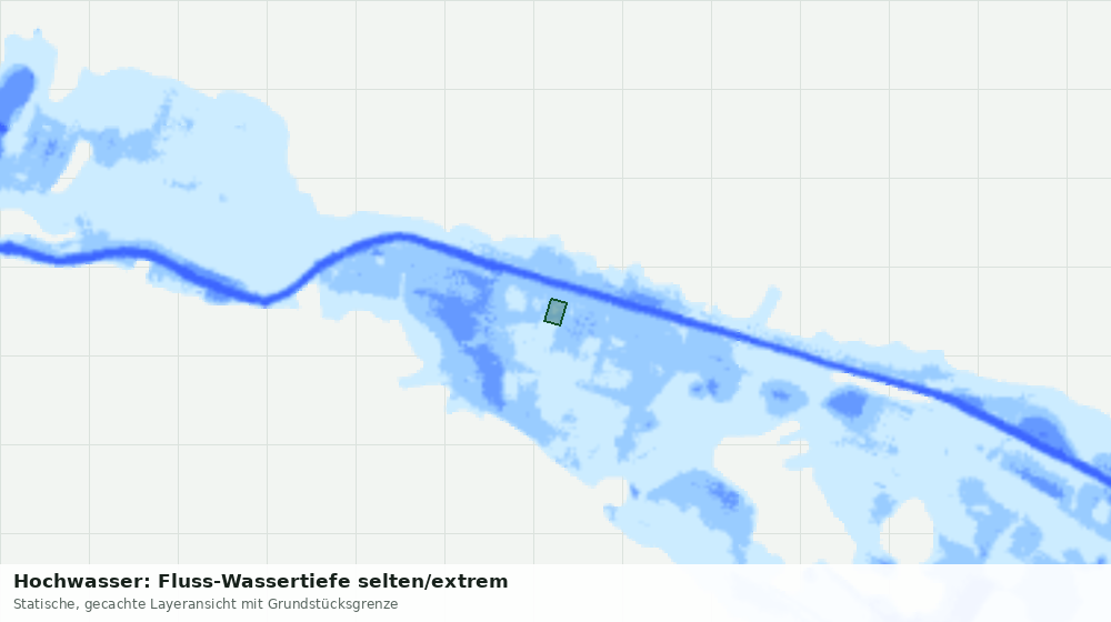 Statische Kartenansicht: Hochwasser: Fluss-Wassertiefe selten/extrem