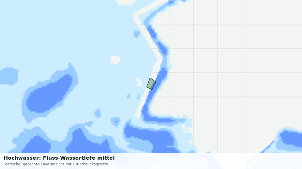 Statische Kartenansicht: Hochwasser: Fluss-Wassertiefe mittel