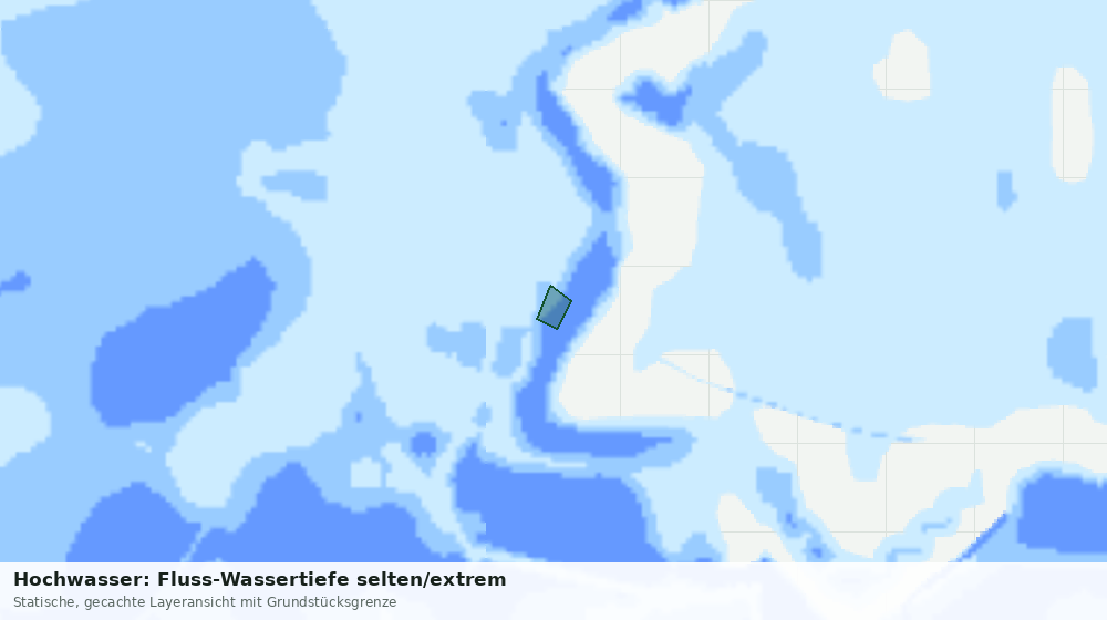 Statische Kartenansicht: Hochwasser: Fluss-Wassertiefe selten/extrem