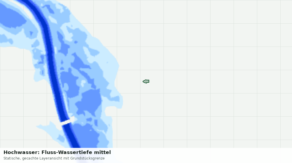 Statische Kartenansicht: Hochwasser: Fluss-Wassertiefe mittel