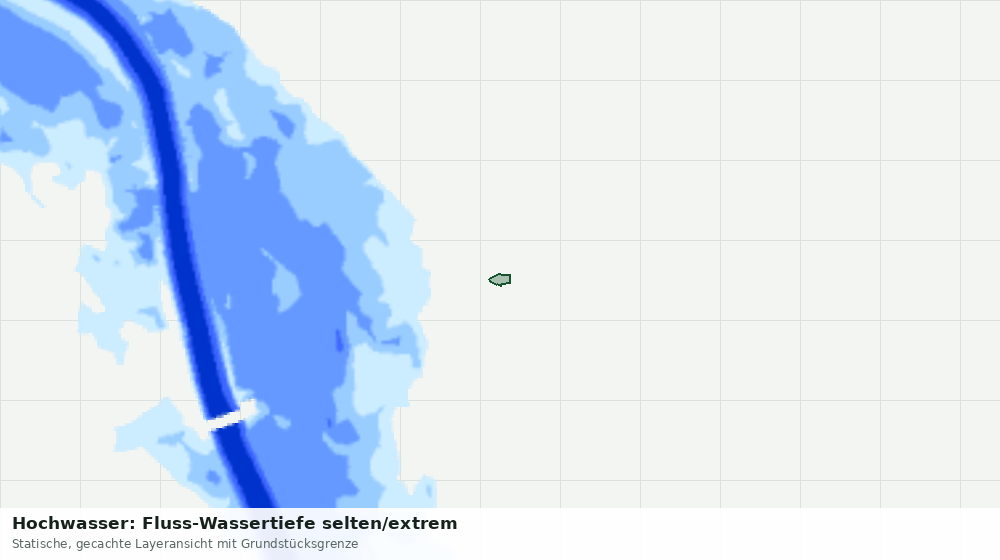 Statische Kartenansicht: Hochwasser: Fluss-Wassertiefe selten/extrem