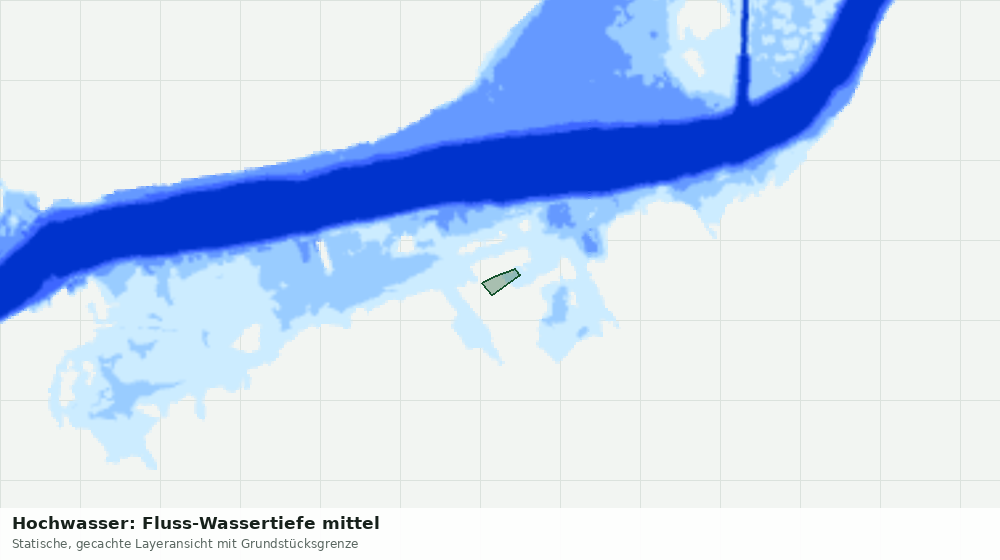 Statische Kartenansicht: Hochwasser: Fluss-Wassertiefe mittel
