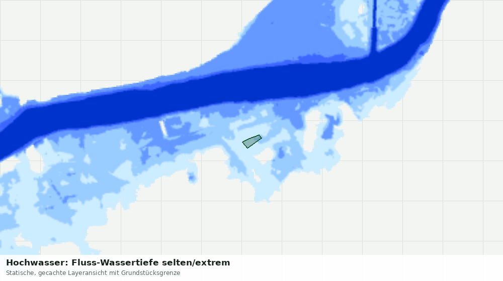Statische Kartenansicht: Hochwasser: Fluss-Wassertiefe selten/extrem