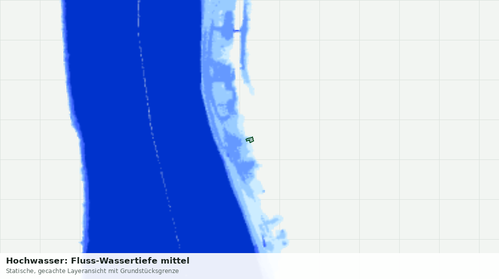 Statische Kartenansicht: Hochwasser: Fluss-Wassertiefe mittel