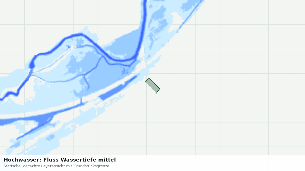 Statische Kartenansicht: Hochwasser: Fluss-Wassertiefe mittel
