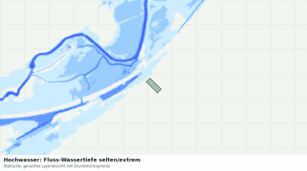 Statische Kartenansicht: Hochwasser: Fluss-Wassertiefe selten/extrem