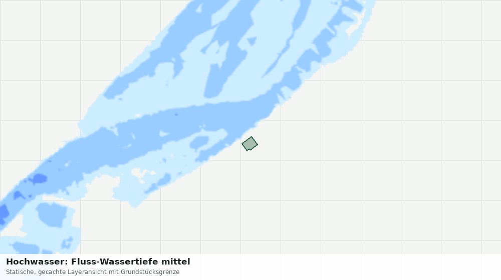 Statische Kartenansicht: Hochwasser: Fluss-Wassertiefe mittel