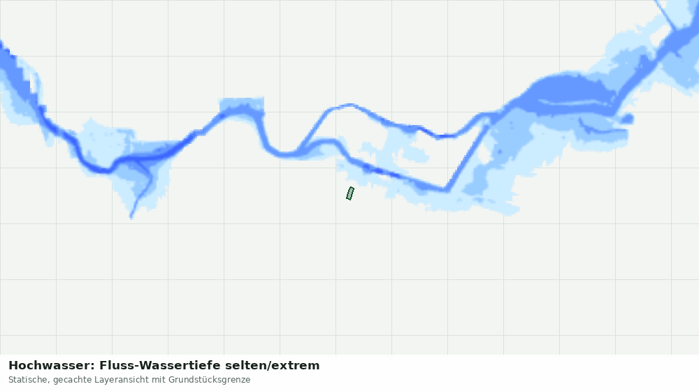 Statische Kartenansicht: Hochwasser: Fluss-Wassertiefe selten/extrem