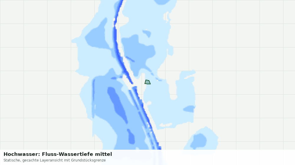 Statische Kartenansicht: Hochwasser: Fluss-Wassertiefe mittel