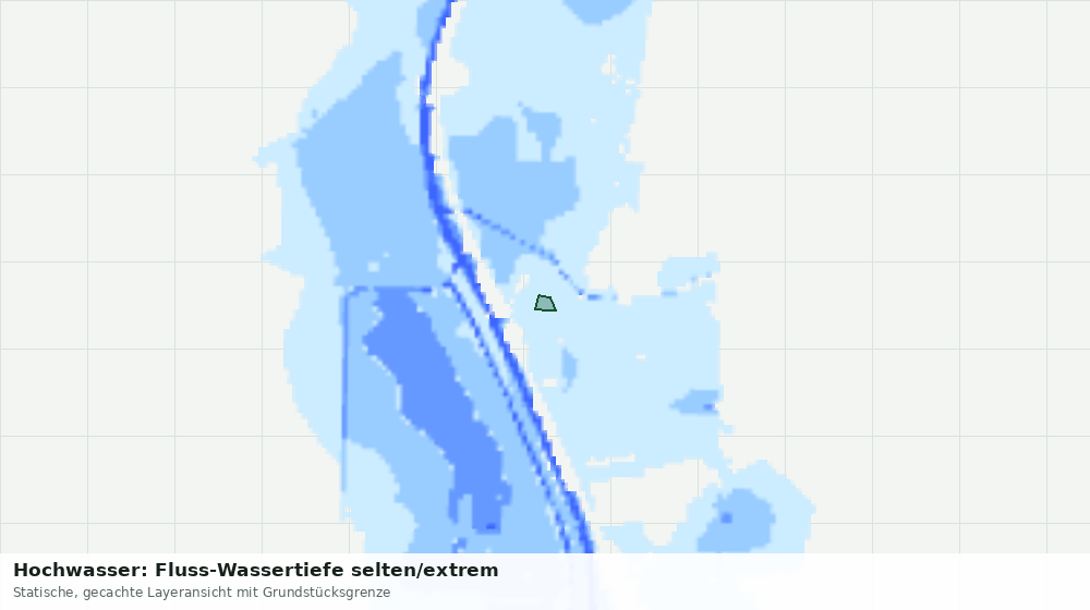 Statische Kartenansicht: Hochwasser: Fluss-Wassertiefe selten/extrem