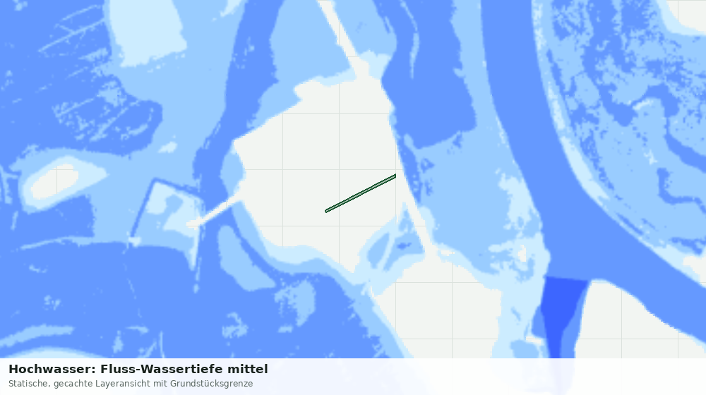 Statische Kartenansicht: Hochwasser: Fluss-Wassertiefe mittel