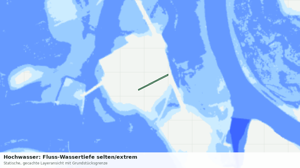 Statische Kartenansicht: Hochwasser: Fluss-Wassertiefe selten/extrem