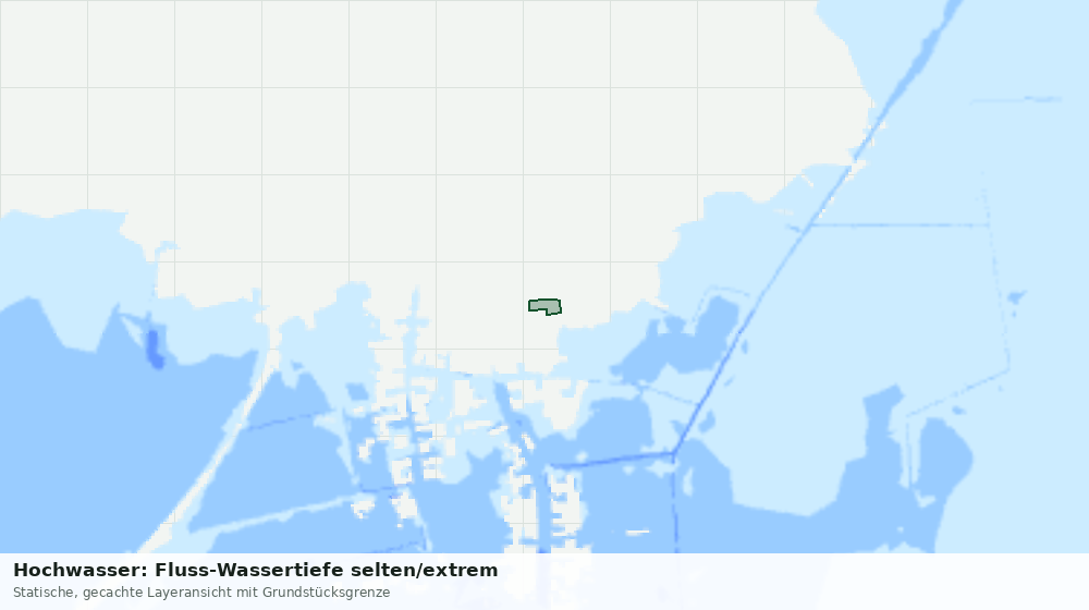 Statische Kartenansicht: Hochwasser: Fluss-Wassertiefe selten/extrem