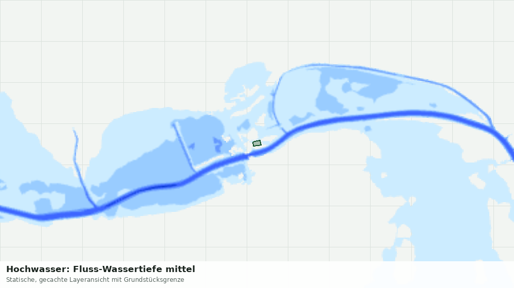 Statische Kartenansicht: Hochwasser: Fluss-Wassertiefe mittel