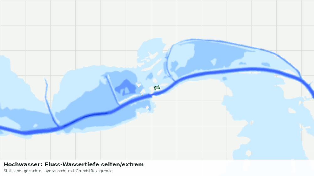 Statische Kartenansicht: Hochwasser: Fluss-Wassertiefe selten/extrem