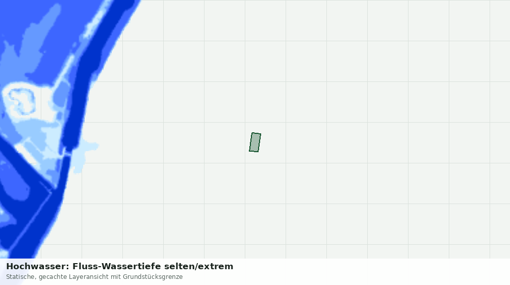 Statische Kartenansicht: Hochwasser: Fluss-Wassertiefe selten/extrem