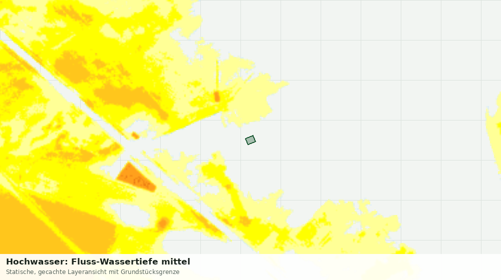Statische Kartenansicht: Hochwasser: Fluss-Wassertiefe mittel