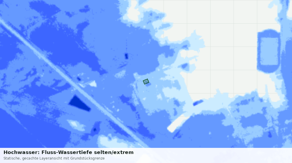 Statische Kartenansicht: Hochwasser: Fluss-Wassertiefe selten/extrem