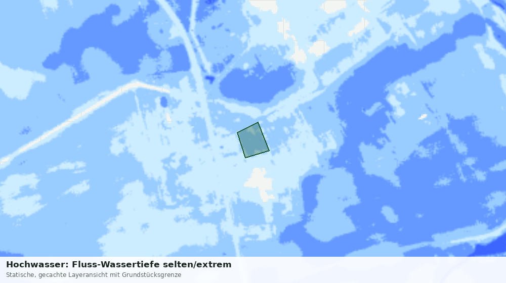 Statische Kartenansicht: Hochwasser: Fluss-Wassertiefe selten/extrem