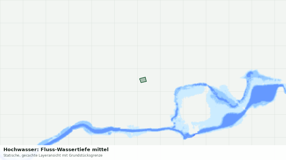 Statische Kartenansicht: Hochwasser: Fluss-Wassertiefe mittel