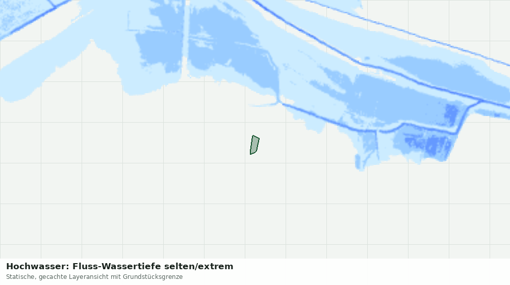 Statische Kartenansicht: Hochwasser: Fluss-Wassertiefe selten/extrem