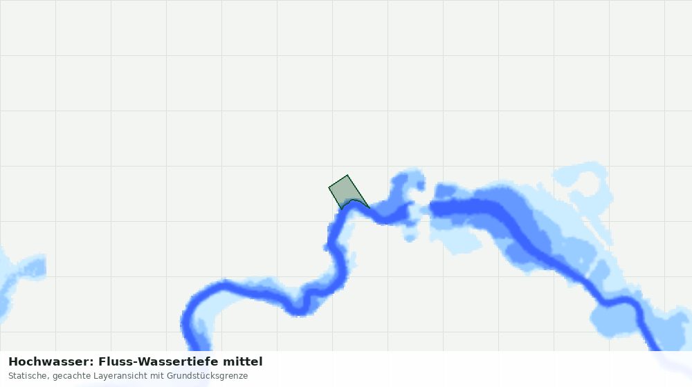 Statische Kartenansicht: Hochwasser: Fluss-Wassertiefe mittel