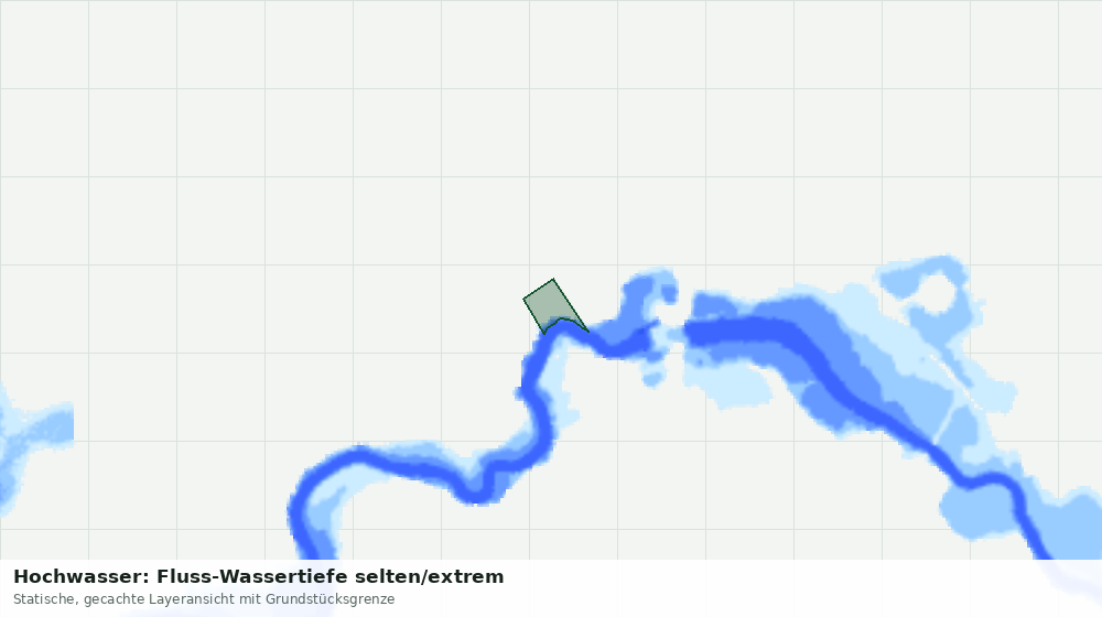 Statische Kartenansicht: Hochwasser: Fluss-Wassertiefe selten/extrem