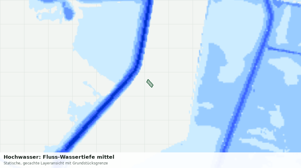 Statische Kartenansicht: Hochwasser: Fluss-Wassertiefe mittel