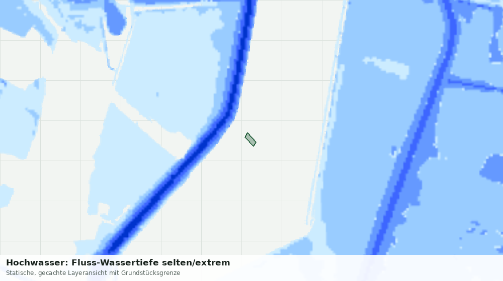 Statische Kartenansicht: Hochwasser: Fluss-Wassertiefe selten/extrem