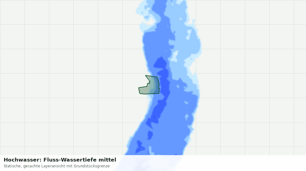Statische Kartenansicht: Hochwasser: Fluss-Wassertiefe mittel