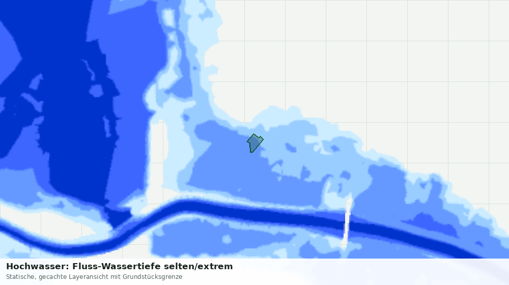 Statische Kartenansicht: Hochwasser: Fluss-Wassertiefe selten/extrem