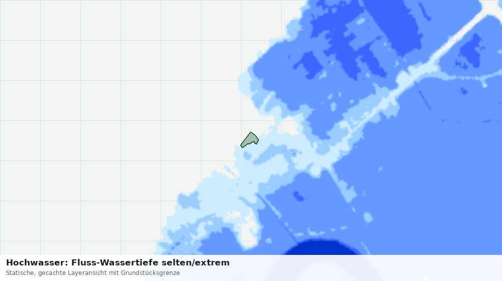 Statische Kartenansicht: Hochwasser: Fluss-Wassertiefe selten/extrem
