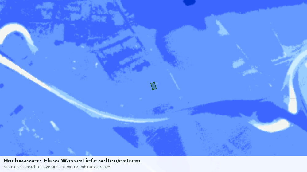 Statische Kartenansicht: Hochwasser: Fluss-Wassertiefe selten/extrem