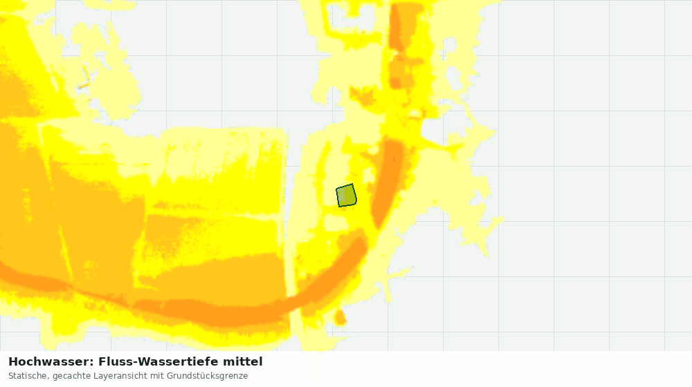 Statische Kartenansicht: Hochwasser: Fluss-Wassertiefe mittel